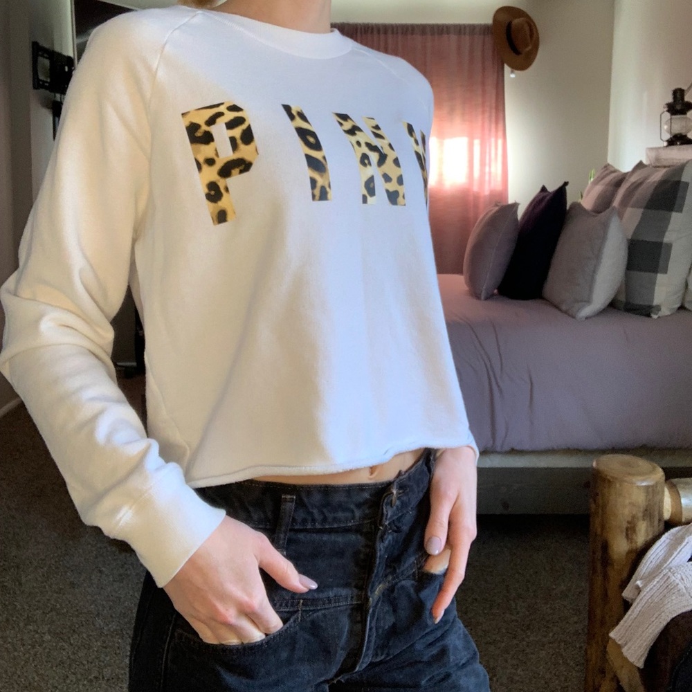 pink crew neck